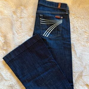 7 For All Mankind Dark Dojo Flare Jeans sz29